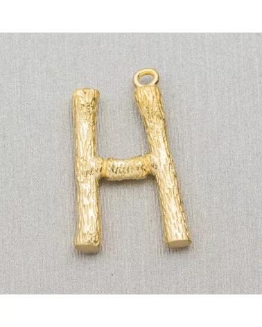 Componente Pendente Di Bronzo Lettere Alfabeto 15pz 15-24mm H-CIONDOLI DI OTTONE | Worldofjewel.com