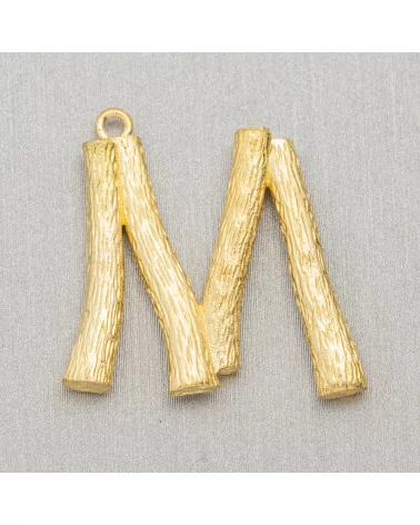 Componente Pendente Di Bronzo Lettere Alfabeto 15pz 15-24mm M-CIONDOLI DI OTTONE | Worldofjewel.com