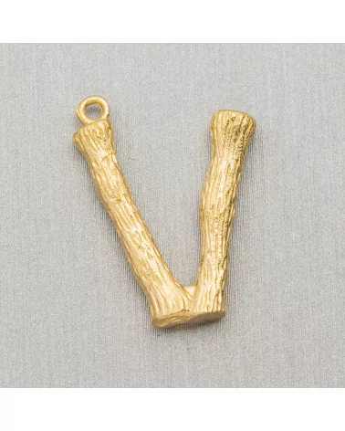 Componente Pendente Di Bronzo Lettere Alfabeto 15pz 15-24mm V-CIONDOLI DI OTTONE | Worldofjewel.com