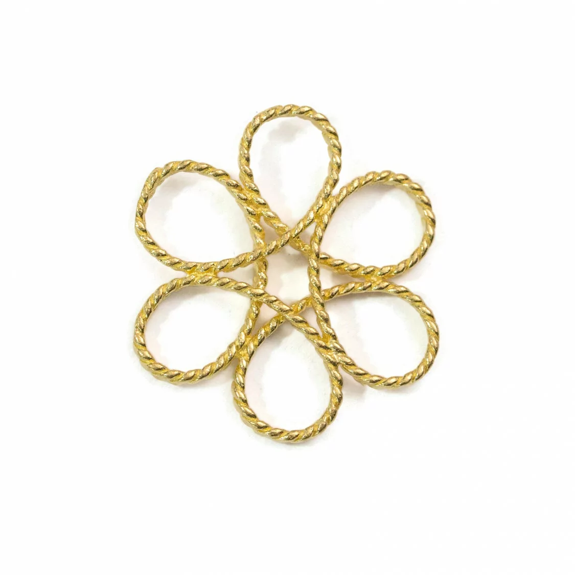 Componenti Di Bronzo Grezzo Fantasia Fiore 24mm 20pz-CONNETTORI LISCI | Worldofjewel.com