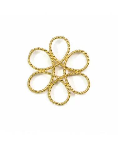 Componenti Di Bronzo Grezzo Fantasia Fiore 24mm 20pz-CONNETTORI LISCI | Worldofjewel.com