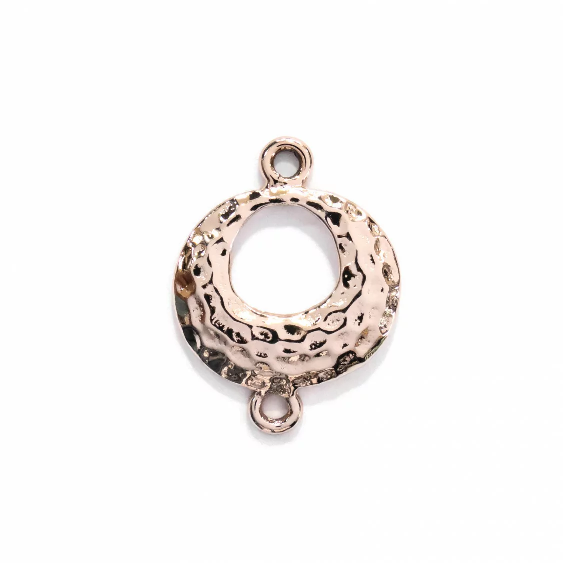 Componenti Di Zama A 2 Anellini Creola Piccola Lavorata 18x24mm 45pz Oro Rosa-CONNETTORI LISCI | Worldofjewel.com