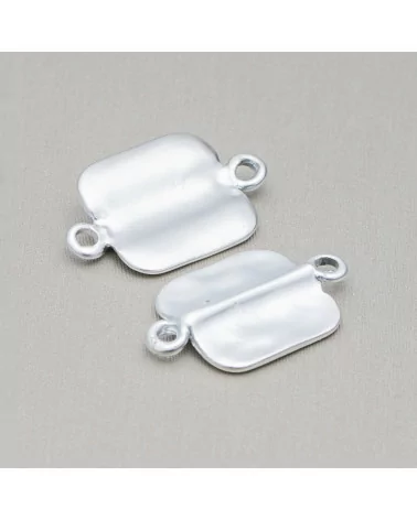 Componenti Di Zama A 2 Anellini Quadrato 15x24mm 45pz Silver-CONNETTORI LISCI | Worldofjewel.com