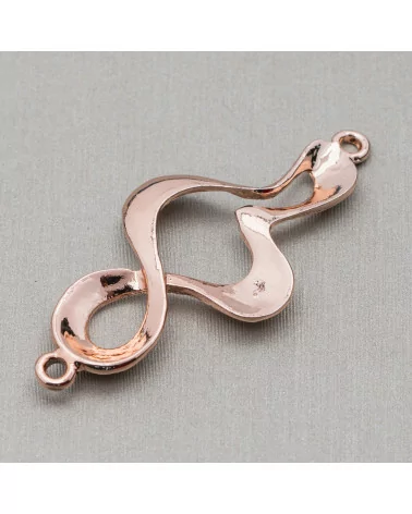 Componenti Di Zama Spirale Intrecciata A 2 Anellini 22x46mm 30pz Oro Rosa Light-CONNETTORI LISCI | Worldofjewel.com