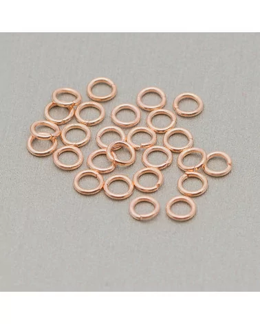 Contromaglia Anellini di Acciaio Aperto 0,7x4mm 50gr Oro Rosa-ANELLINI APERTI | Worldofjewel.com