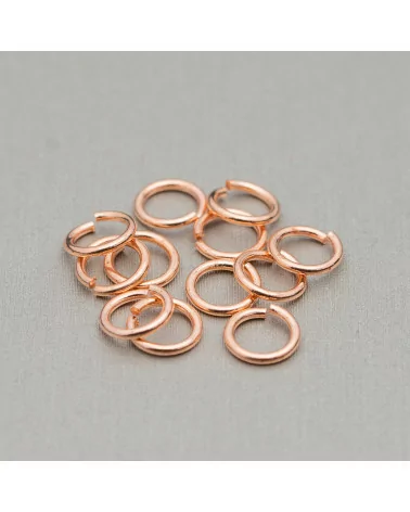 Contromaglia Anellini Di Ottone Aperti Spessore 1mm DiaMetro 7mm 100gr 800pz Oro Rosa-ANELLINI APERTI | Worldofjewel.com