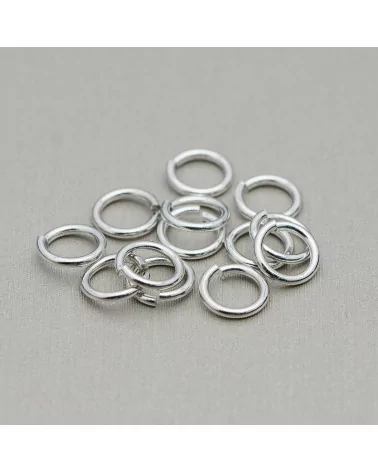 Contromaglia Anellini Di Ottone Aperti Spessore 1mm DiaMetro 7mm 100gr 800pz Rodiato-ANELLINI APERTI | Worldofjewel.com