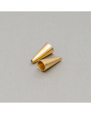 Coppette Di Bronzo A Cono Liscio 6x12,7mm Scuro 150pz-COPPETTE A CAMPANA | Worldofjewel.com