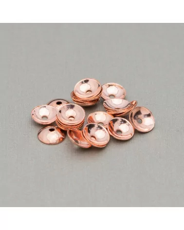 Coppette Di Ottone 4mm 100gr Oro Rosa Scuro-COPPETTE LISCE | Worldofjewel.com