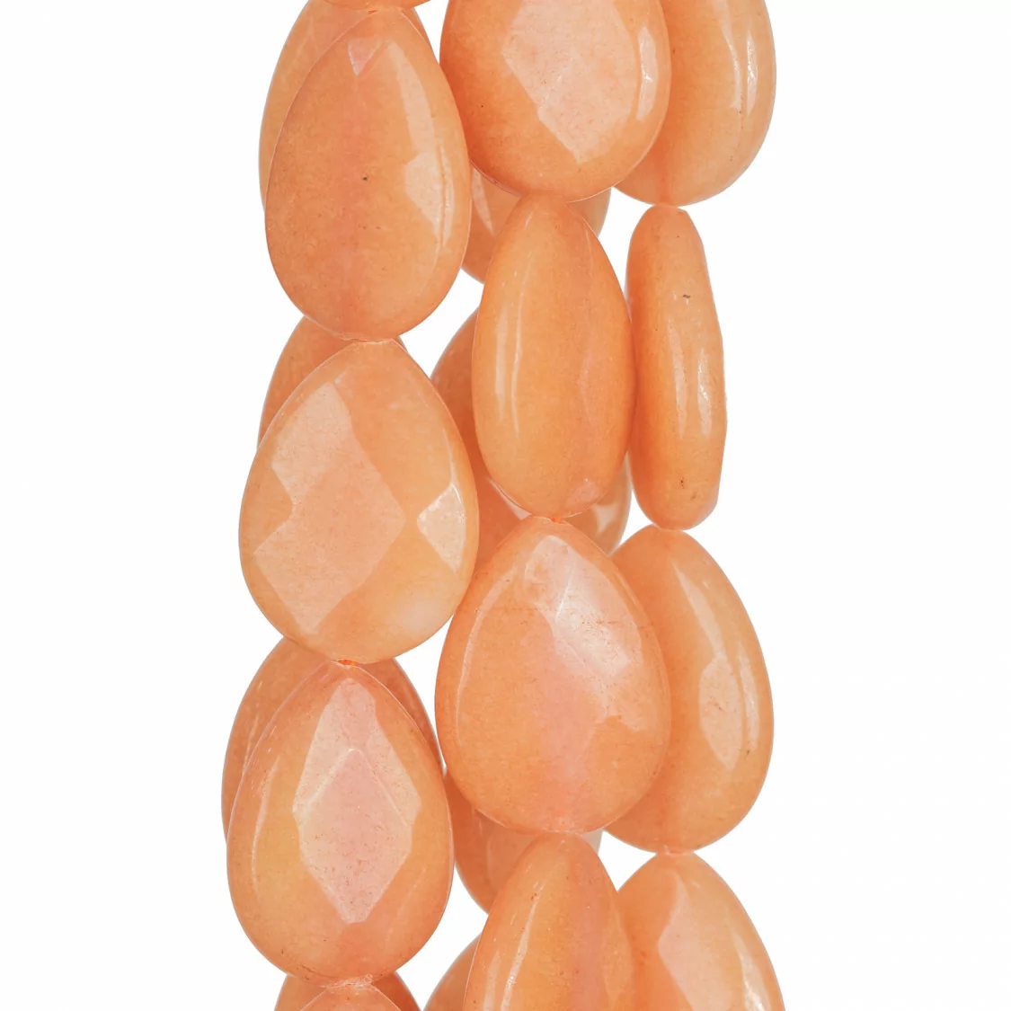 Giada Arancio Chiaro Gocce Piatto Sfaccettato 18x25mm-GIADA ARANCIO | Worldofjewel.com