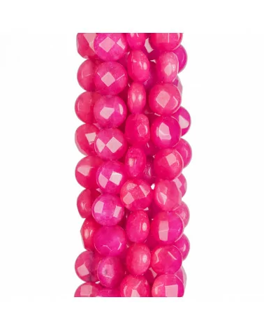 Giada Fucsia Tondo Piatto Sfaccettato 8mm-GIADA FUCSIA | Worldofjewel.com