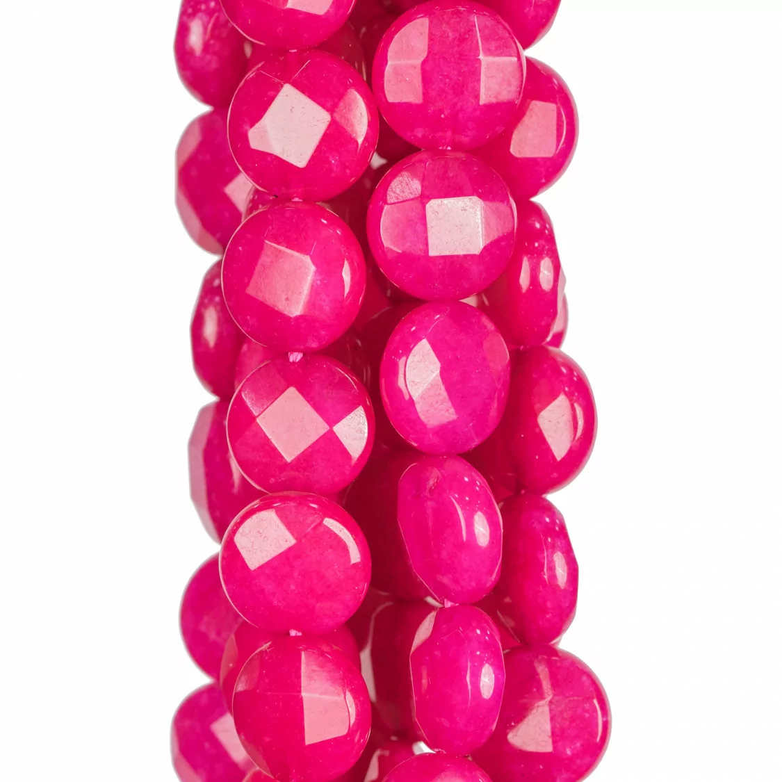 Giada Fucsia Tondo Piatto Sfaccettato 12mm-GIADA FUCSIA | Worldofjewel.com