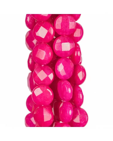 Giada Fucsia Tondo Piatto Sfaccettato 14mm-GIADA FUCSIA | Worldofjewel.com