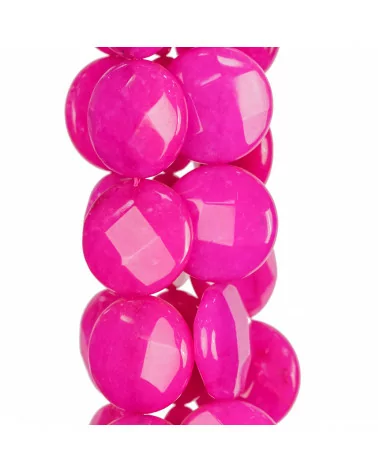 Giada Fucsia Tondo Piatto Sfaccettato 20mm-GIADA FUCSIA | Worldofjewel.com