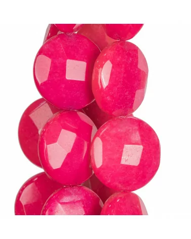 Giada Fucsia Tondo Piatto Sfaccettato 30mm-GIADA FUCSIA | Worldofjewel.com