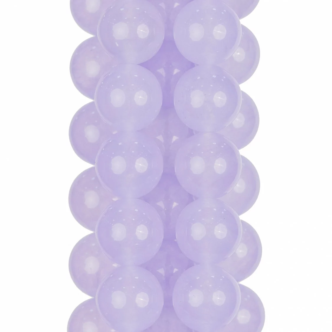 Giada Ghiaccio (Icy Jade) Lavanda Tondo Liscio 10mm-GIADA GHIACCIO | Worldofjewel.com