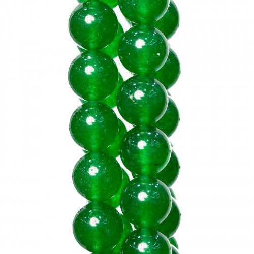 Ice Jade (Icy Jade) Emerald Green Round Smooth 10mm