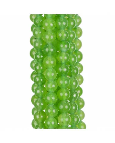 Giada Peridoto Tondo Liscio 6mm Intenso-GIADA PERIDOTO | Worldofjewel.com