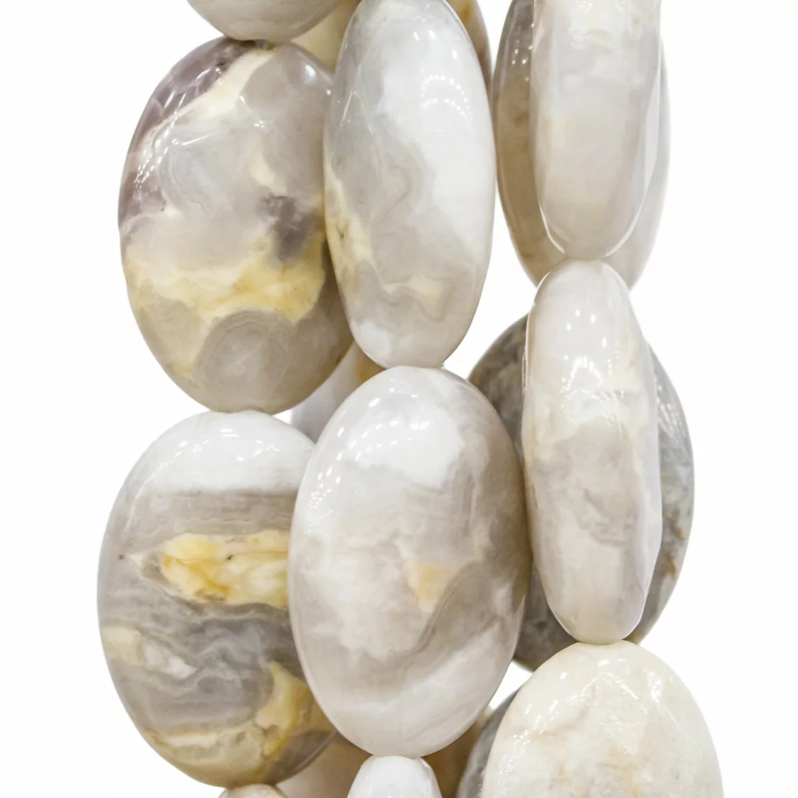 Labradorite Bianco Ovale Piatto Sfaccettato 13x18mm-LABRADORITE BIANCO | Worldofjewel.com