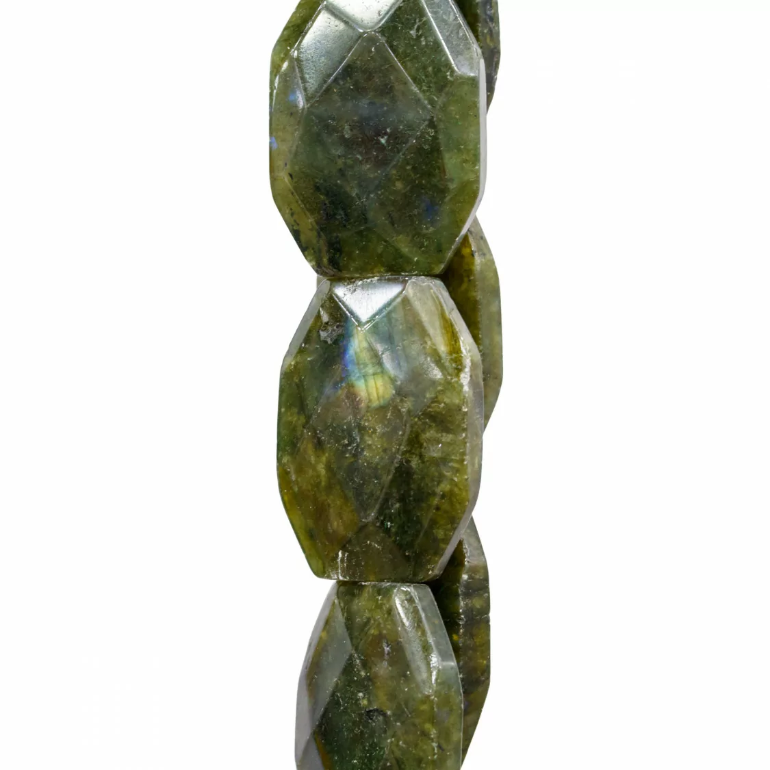 Labradorite Verde Grezzo Irregolare Piatto Sfaccettato 25x35mm-LABRADORITE VERDE | Worldofjewel.com