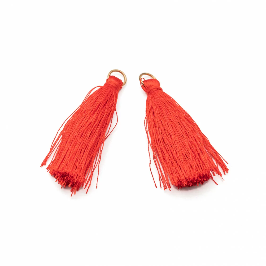 Nappine Con Anellino Di Ottone 4cm 25pz Rosso Chiaro-NAPPINE | Worldofjewel.com