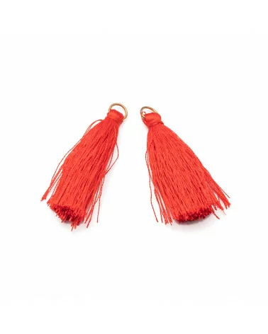 Nappine Con Anellino Di Ottone 4cm 25pz Rosso Chiaro-NAPPINE | Worldofjewel.com