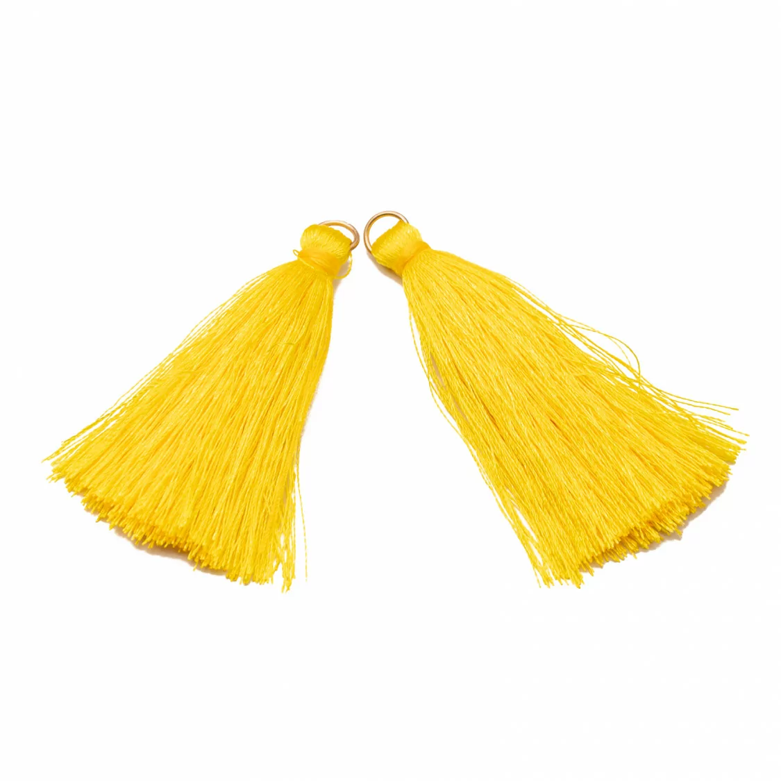 Nappine Con Anellino Di Ottone 6cm 15pz Giallo-NAPPINE | Worldofjewel.com