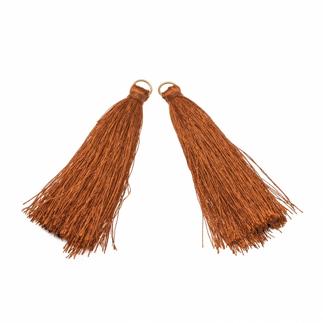 Nappine Con Anellino Di Ottone 6cm 15pz Marrone-NAPPINE | Worldofjewel.com