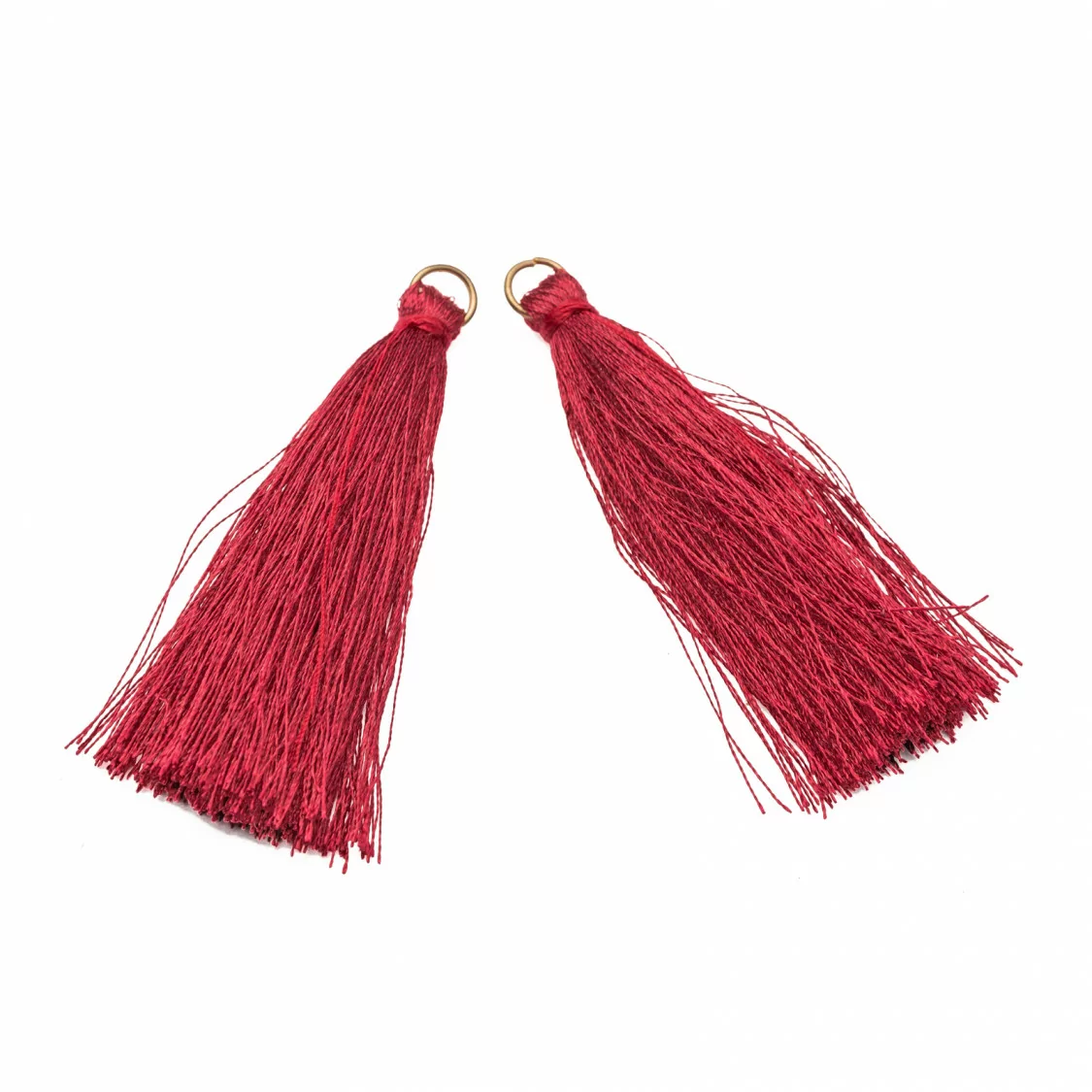 Nappine Con Anellino Di Ottone 6cm 15pz Rosso-NAPPINE | Worldofjewel.com