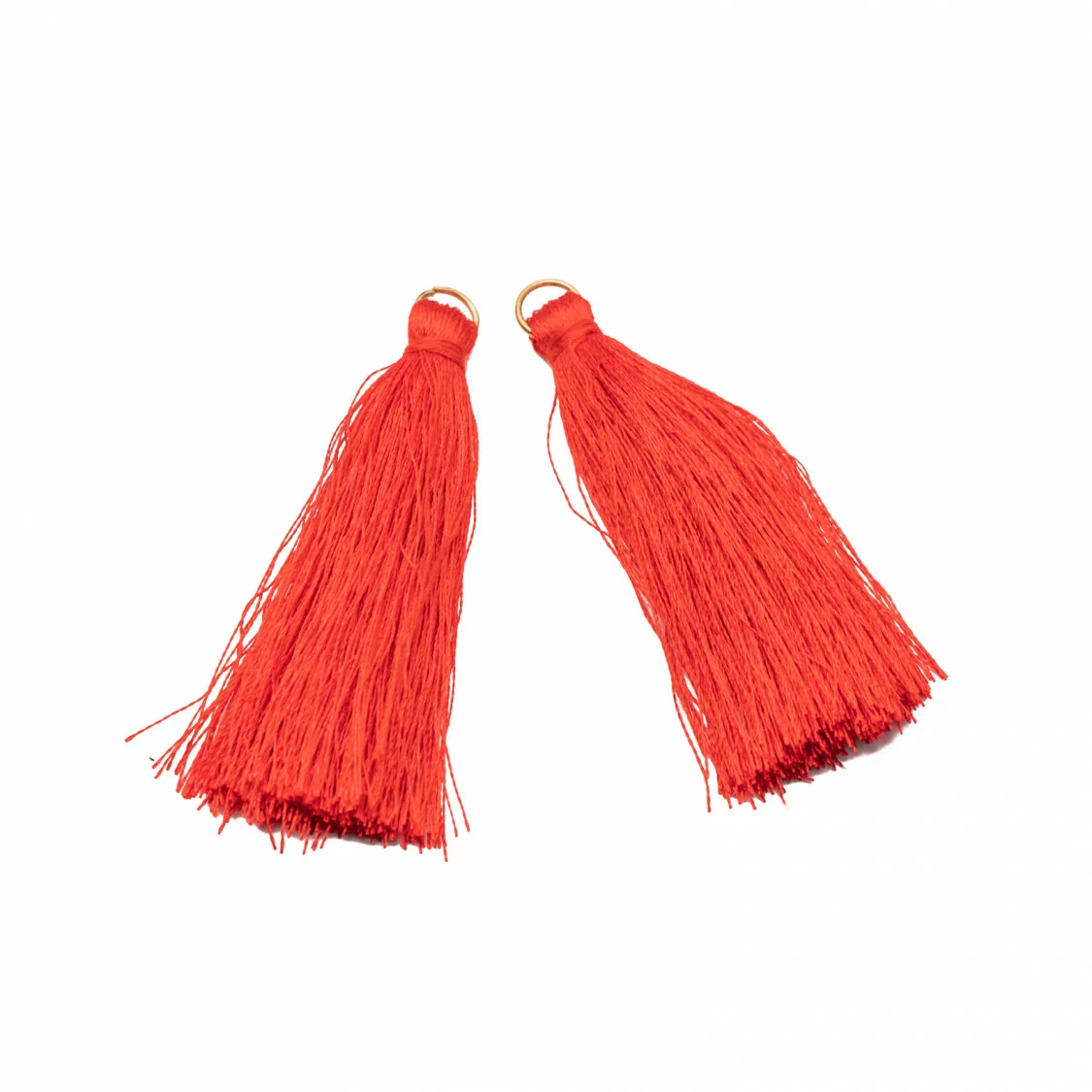 Nappine Con Anellino Di Ottone 6cm 15pz Rosso Chiaro-NAPPINE | Worldofjewel.com