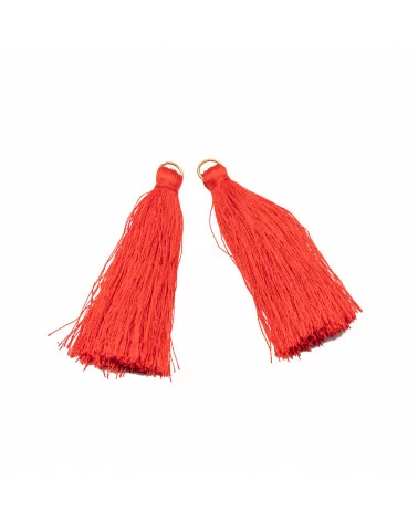 Nappine Con Anellino Di Ottone 6cm 15pz Rosso Chiaro-NAPPINE | Worldofjewel.com