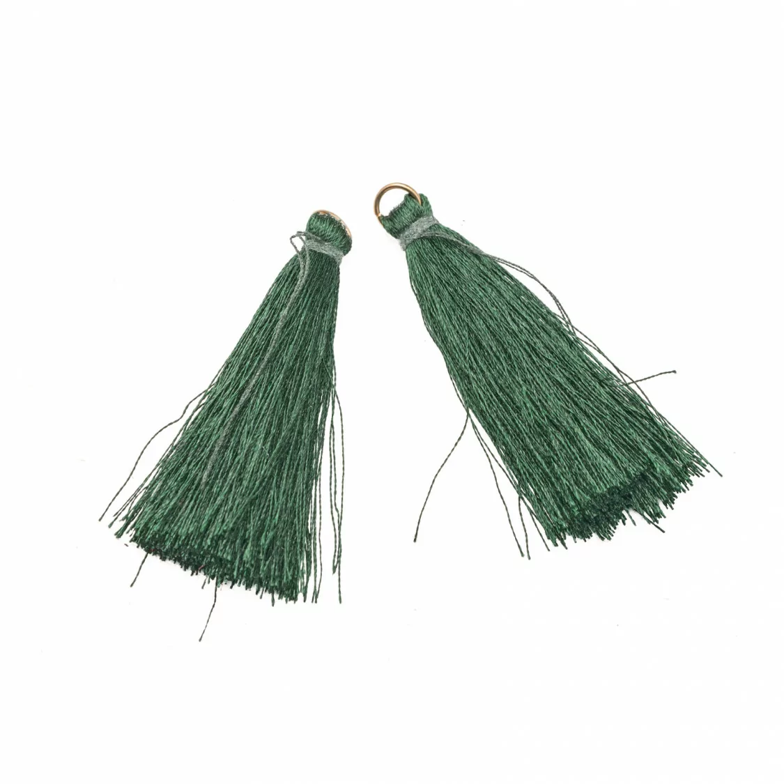 Nappine Con Anellino Di Ottone 6cm 15pz Verde-NAPPINE | Worldofjewel.com