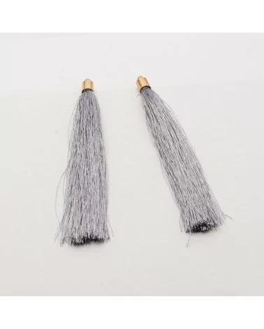 Nappine Con Coppetta Di Ottone 10cm 10pz Dorato Grigio-NAPPINE | Worldofjewel.com