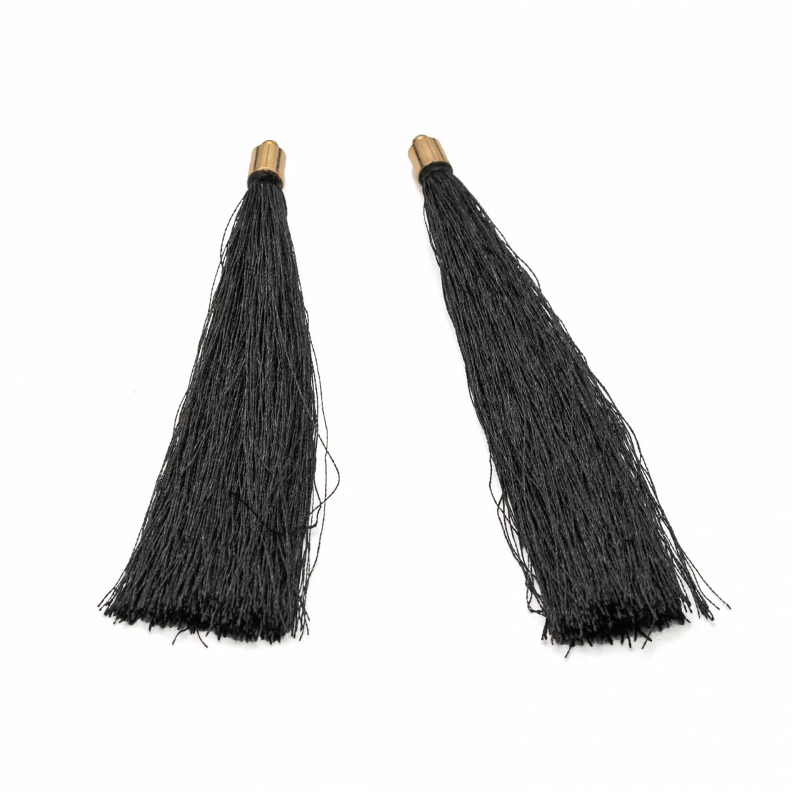 Nappine Con Coppetta Di Ottone 10cm 10pz Dorato Nero-NAPPINE | Worldofjewel.com