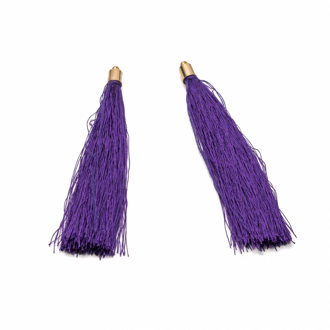 Nappine Con Coppetta Di Ottone 10cm 10pz Dorato Viola-NAPPINE | Worldofjewel.com