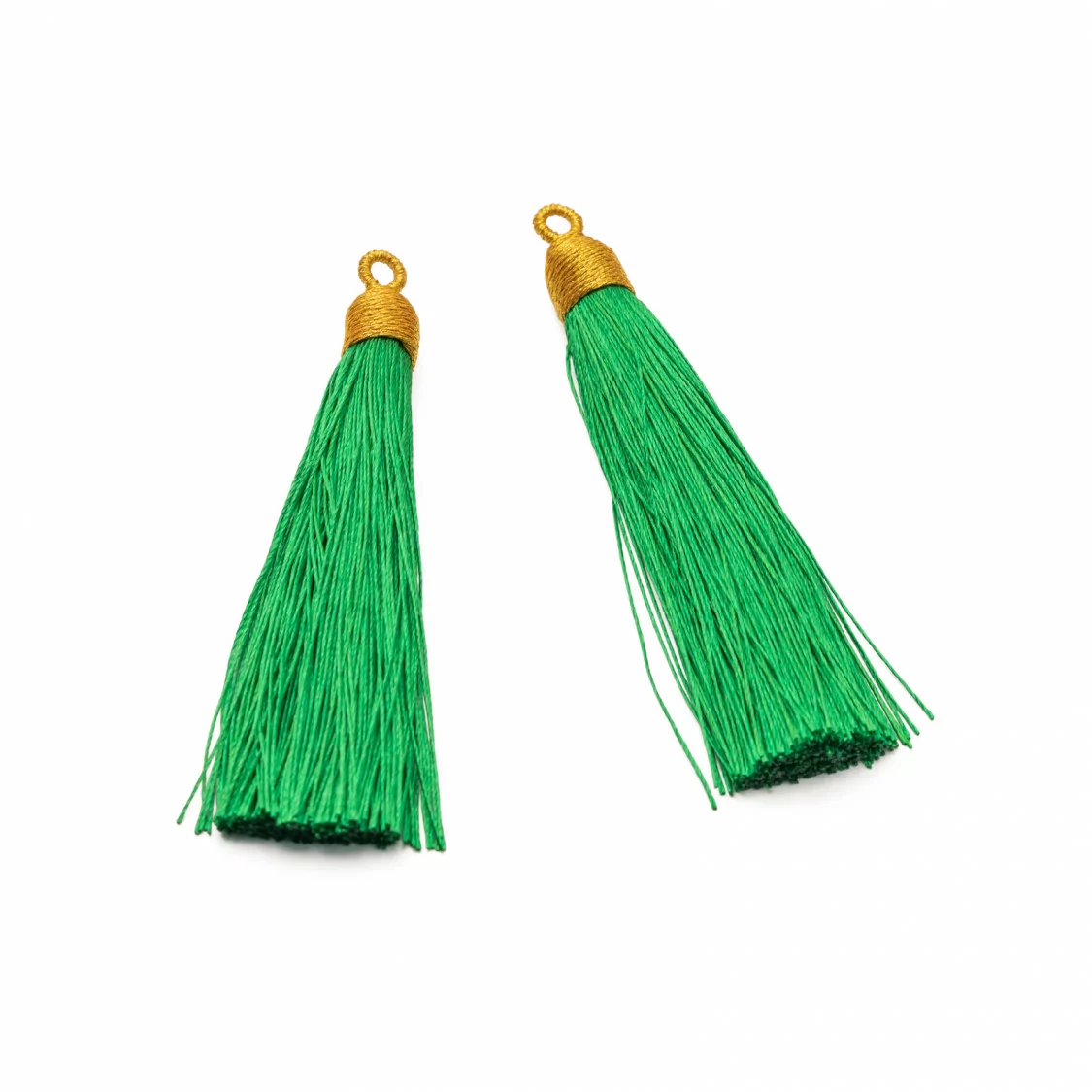 Nappine Con Coppetta Ricamata Dorata 10x85mm 20pz Verde Chiaro-NAPPINE | Worldofjewel.com