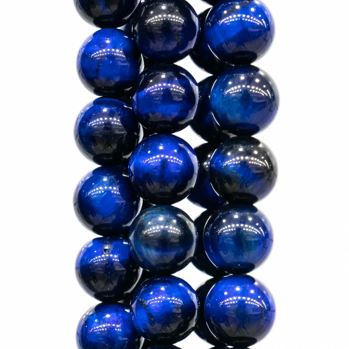 Occhio di Tigre Blu Lapis Tondo Liscio 10mm-OCCHIO DI TIGRE BLU | Worldofjewel.com