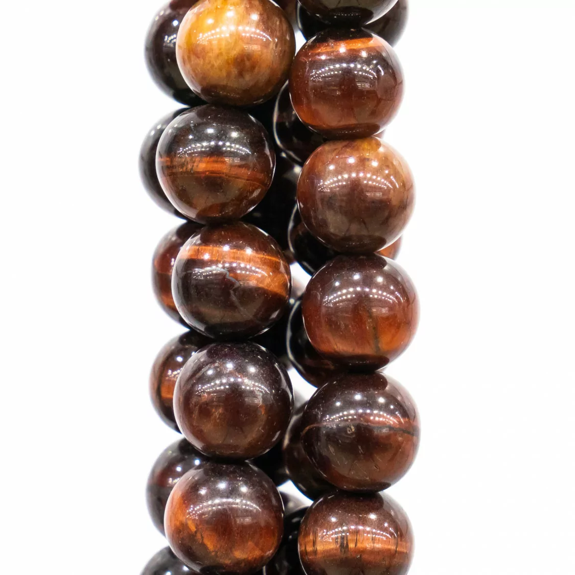 Occhio di Tigre Rosso Naturale Tondo Liscio 10mm-OCCHIO DI TIGRE ROSSO | Worldofjewel.com