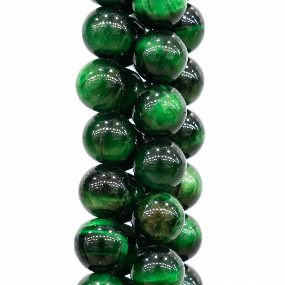 Occhio Di Tigre Verde Smeraldo Tondo Liscio 6mm-OCCHIO DI TIGRE SMERALDO | Worldofjewel.com