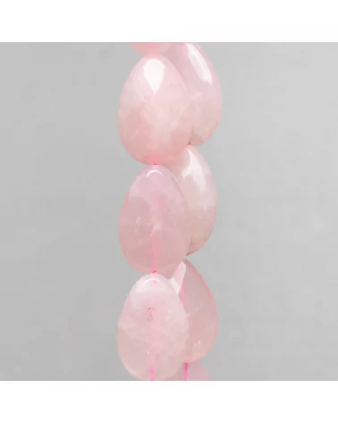 Quarzo Rosa Gocce Piatte Sfaccettato 18x25mm-QUARZO ROSA | Worldofjewel.com