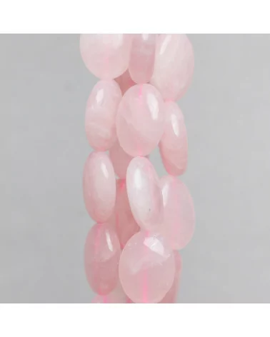 Quarzo Rosa Ovale Piatto 15x20mm-QUARZO ROSA | Worldofjewel.com