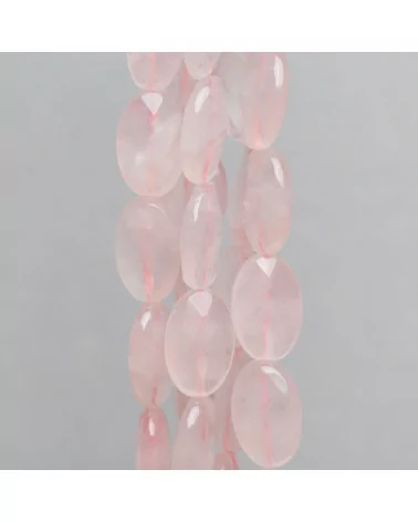 Quarzo Rosa Ovale Piatto Sfaccettato 12x18mm Trasparente-QUARZO ROSA | Worldofjewel.com