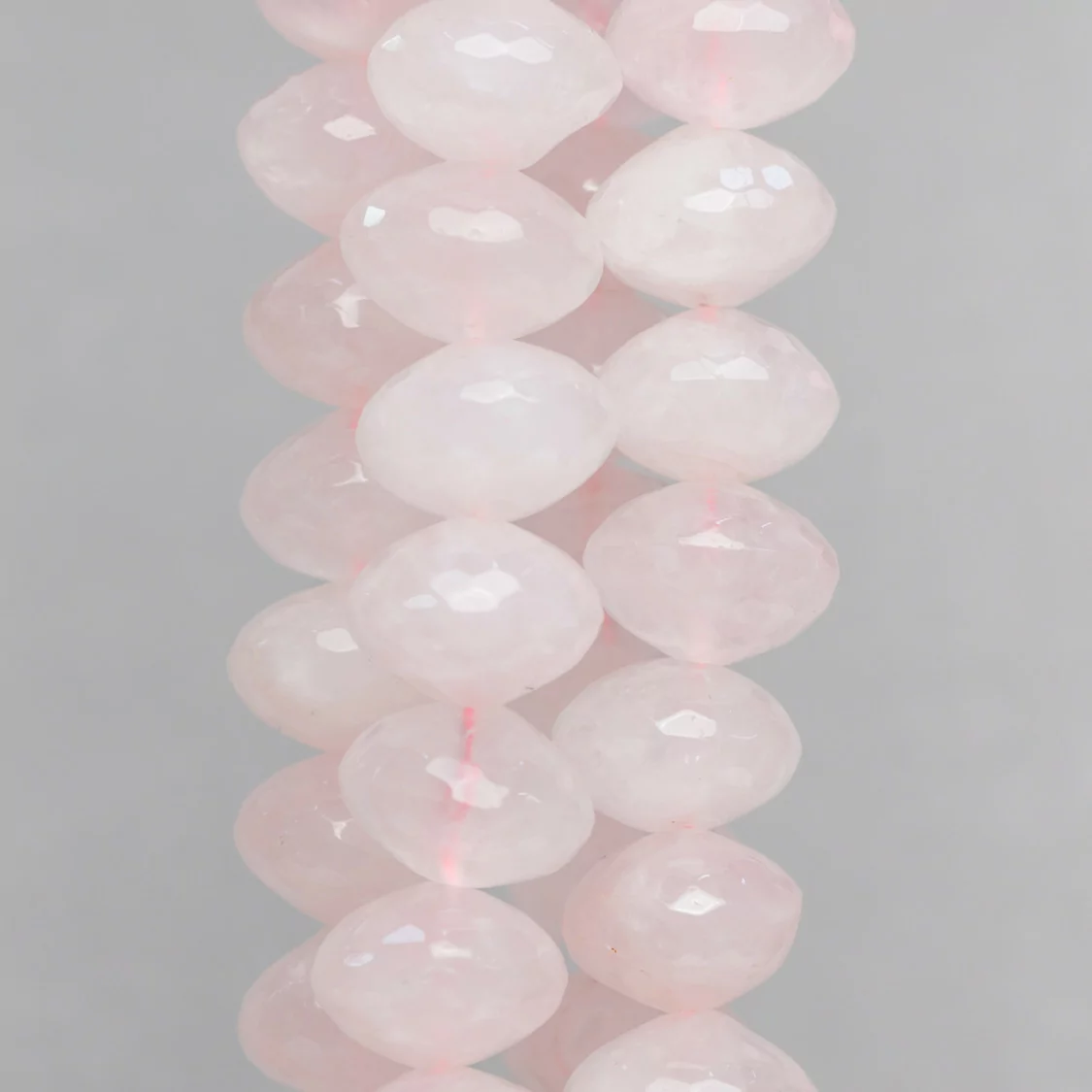 Quarzo Rosa Rondelle Sfaccettate 16x12mm-QUARZO ROSA | Worldofjewel.com