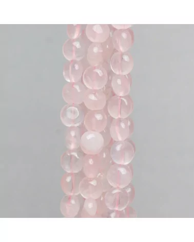 Quarzo Rosa Tondo Piatto Liscio 10mm Chiaro-QUARZO ROSA | Worldofjewel.com