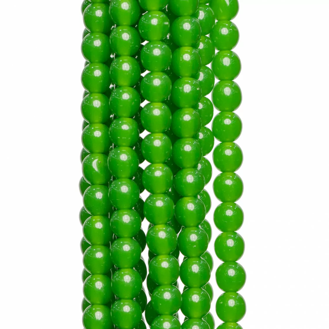 Resina Imitazione Di Giada Birmana Verde Tondo Liscio 4mm-RESINA VERDE | Worldofjewel.com