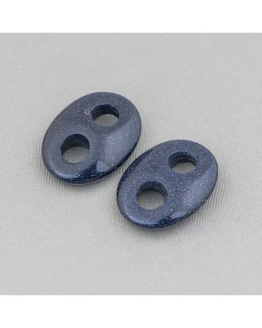 Componente Creola Maglia Marinara 15x18mm Pietra Del Sole Blu 5pz-COMPONENTI DI PIETRE DURE | Worldofjewel.com