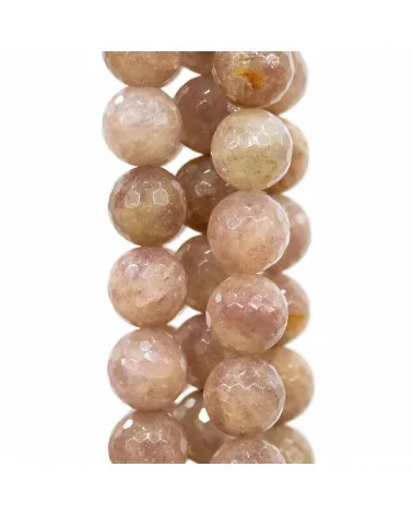 Strawberry Quartz - Quarzo Fragola Chiaro Perlina Tonda Sfaccettata 14mm-QUARZO FRAGOLA | Worldofjewel.com