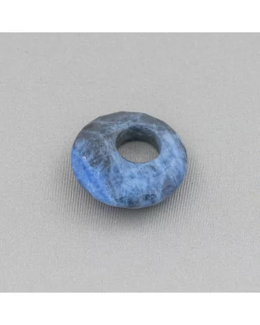 Componente Creola Tondo Sfaccettato 20mm Sodalite 4pz-COMPONENTI DI PIETRE DURE | Worldofjewel.com