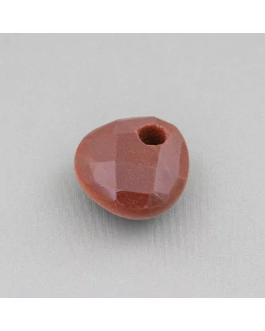 Componente Creola Triangolo Plettro Sfaccettato 25mm Spessore 12mm Pietra Del Sole 3pz-COMPONENTI DI PIETRE DURE | Worldofjewel.com