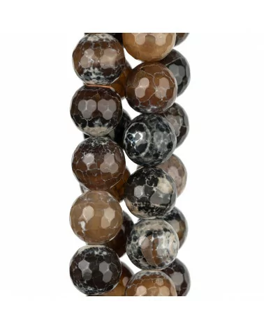 Agata Fuoco Marrone Perlina Tonda Sfaccettata 16mm Intenso-AGATA FUOCO | Worldofjewel.com